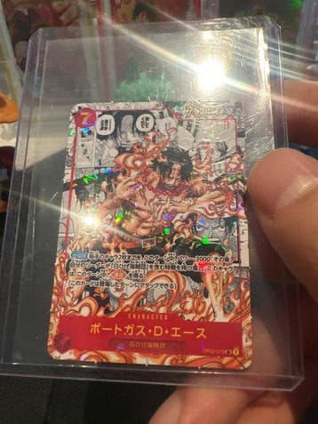 Bandai - 1 Card - One Piece - Portgas D. Ace Mini promo, Nieuw