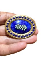 Broche ovale exclusive de style victorien – élégant cabochon