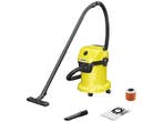 Karcher -  WD 3 V-17/4/20 - Nat- En Droog Stofzuiger - Zwart, Elektronische apparatuur, Stofzuigers, Verzenden, Nieuw, Minder dan 1200 watt