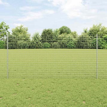 vidaXL Euro-hek met palen 10 x 1,2 m Gegalvaniseerd staal, Verzenden, Nieuw