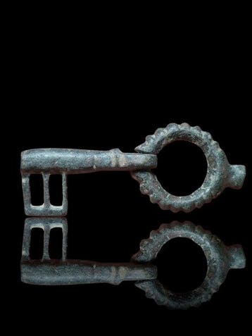 Romain antique Bronze, Époustouflant Clé - 54.6 mm