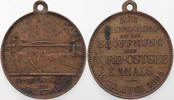 Brons medaille 1895 Preussen Pruisen, Verzenden