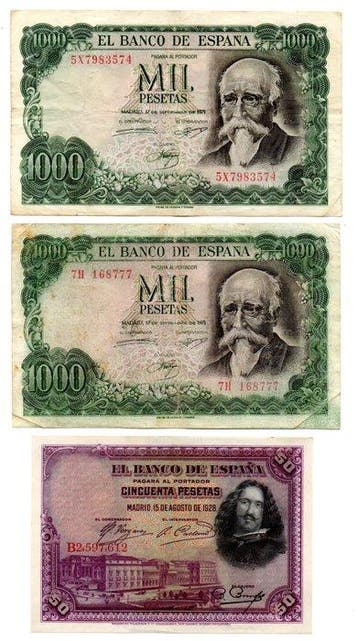 Spanje. - 20 Banknotes - Various Dates (Zonder minimumprijs), Postzegels en Munten
