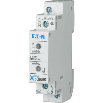 Feu de signalisation Eaton Twin LED 230V AC/DC Rouge Vert -, Verzenden