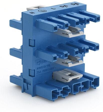 WAGO WINSTA MIDI Connecteur De Distribution À 5 Voies Bleu -, Bricolage & Construction, Électricité & Câbles, Envoi