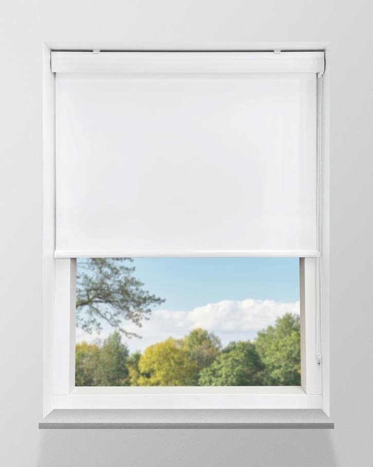 Rolgordijn Cassette Verduisterend Wit 40-240cm breed., Huis en Inrichting, Stoffering | Gordijnen en Lamellen, Wit, Nieuw, Verzenden