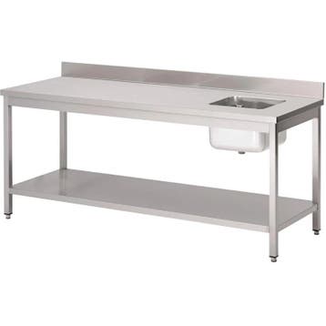 Cheftafel | RVS | Spoelbak (Rechts) | Bodemschap |, Verzenden