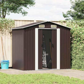 vidaXL Tuinberging 204x132x186 cm staal bruin, Tuin en Terras, Verzenden, Nieuw