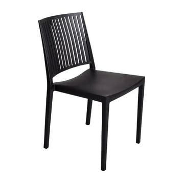Stoelen | BALTIMORE | Kunststof | Black | In-/Outdoor |, Verzenden
