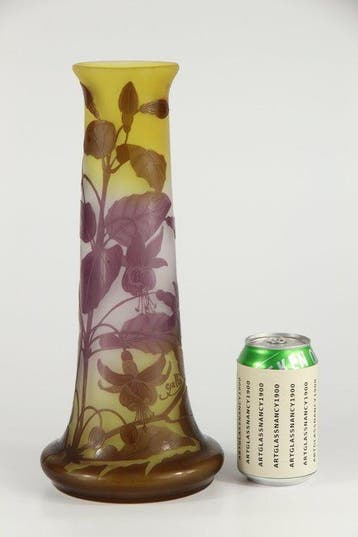 Emile Gallé, Établissements Gallé - Vaas - Glas, Antiek en Kunst, Antiek | Glaswerk en Kristal