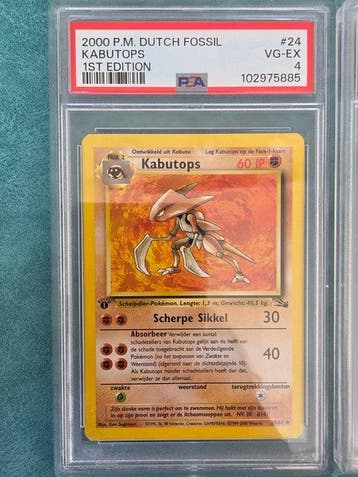 Pokémon - 2 Graded card - Kabutops, Magmar First edition -, Hobby en Vrije tijd, Verzamelkaartspellen | Pokémon, Nieuw