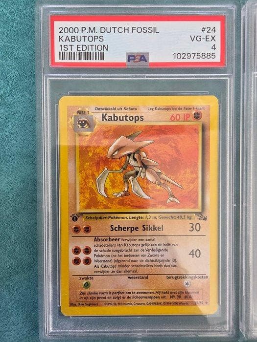 Pokémon - 2 Graded card - Kabutops, Magmar First edition -, Hobby en Vrije tijd, Verzamelkaartspellen | Pokémon