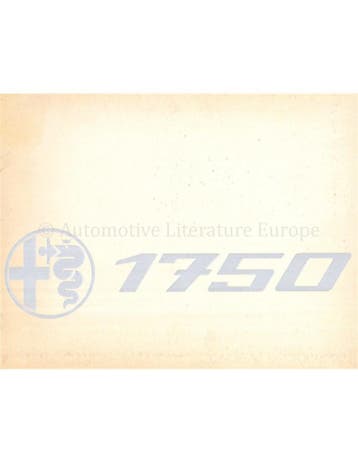 1968 ALFA ROMEO 1750 BERLINA BROCHURE FRANS
