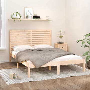 vidaXL Bedframe massief hout 160x200 cm, Verzenden