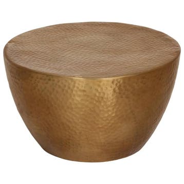 Salontafel Messing Gehamerd | Retour deal | Snel weg!, Gebruikt, Verzenden, Rond, 50 tot 100 cm