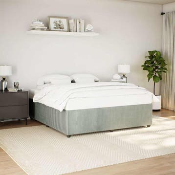 vidaXL Bedframe zonder matras 180x200 cm fluweel lichtgrijs, Verzenden, Nieuw