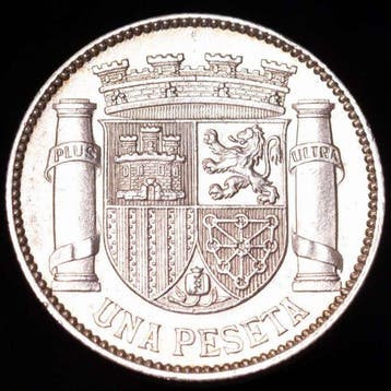 Spanje. II Republica Española. 1 Peseta 1933(*34) Madrid,