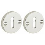 Set van twee sleutelplaatjes Elegant BB glans nikkel, Nieuw, Overige materialen