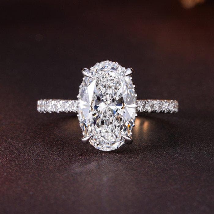 Bague de fiançailles - 14 carats Or jaune - 3.61ct. tw., Bijoux, Sacs & Beauté, Bijoux anciens