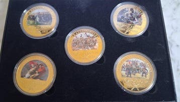 France. ND, Batailles Napoleon Bonaparte, Coffret 5, Postzegels en Munten