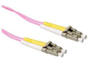 ACT OM4 Glasvezelpatchkabel 5 meter – LC/LC Multimode 50/125, Ophalen of Verzenden, Nieuw