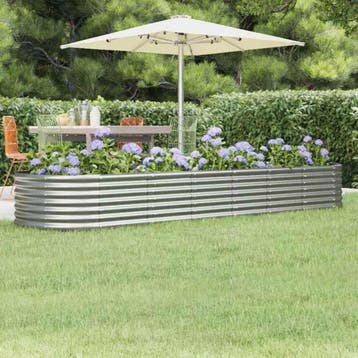 vidaXL Plantenbak 296x80x36 cm gegalvaniseerd staal, Jardin & Terrasse, Verzenden