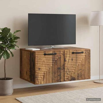 vidaXL Wandmontage TV-kast Oud hout 59,5 x 41 x 30 cm, Verzenden
