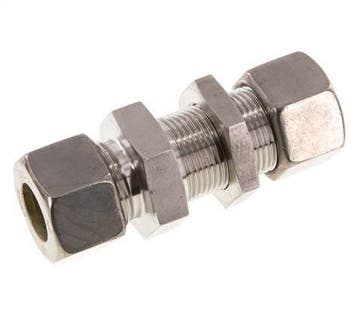 20S Raccord à compression droit en acier inoxydable Cloison, Verzenden
