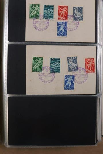 Nederland 1948/2001 - Collectie FDCs en zegels in 1 DAVO, Gestempeld