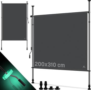 Klemluifel - Balkon luifel - Verticale luifel - 200x310 cm -, Tuin en Terras, Schaduwdoeken, Verzenden, Nieuw