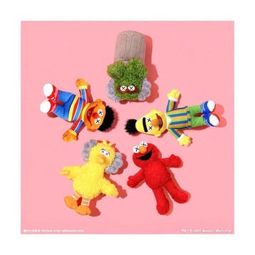 Kaws (1974) - KAWS × Sesame Street — Set 5 Porte-clés