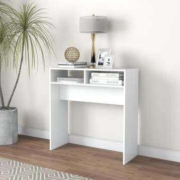 vidaXL Wandtafel 78x30x80 cm bewerkt hout wit, Huis en Inrichting, Tafels | Bijzettafels, Verzenden, Nieuw