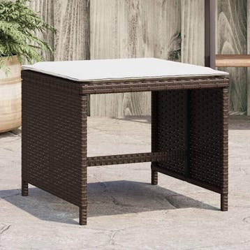 vidaXL Tuinkrukken 4 st met kussens 41x41x36 cm poly rattan, Verzenden, Nieuw