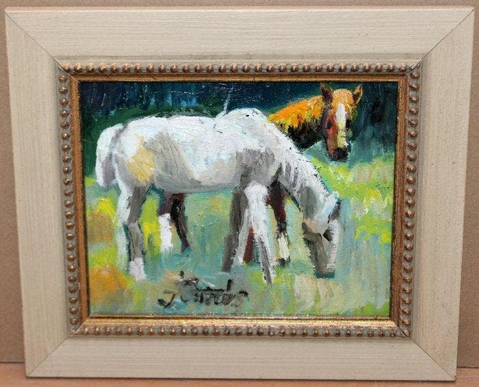 Jordi Curós Ventura (1930-2017) - Caballos, Antiquités & Art, Art | Peinture | Classique