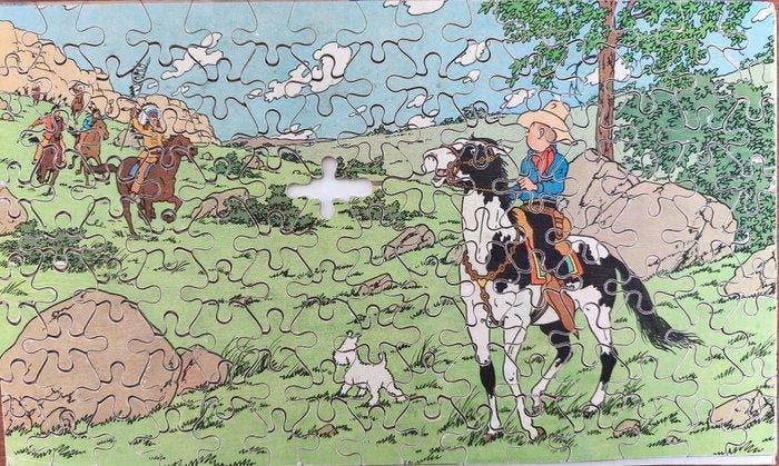 Tintin - Puzzle en bois - Tintin en Amérique ,les indiens -, Livres, BD