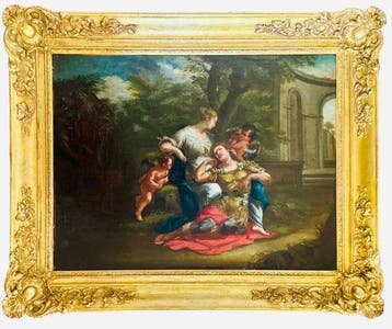 Nicolas Poussin (1594–1665), Circle of - Rinaldo and Armida, Antiek en Kunst, Kunst | Schilderijen | Klassiek