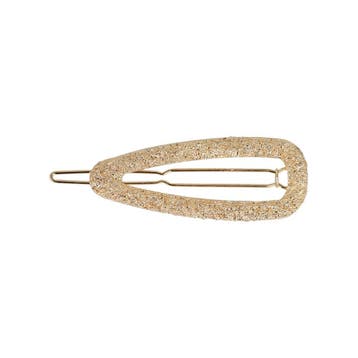 Haarspeld Haarclip 6cm - Open Druppel Vorm - Geribbeld -, Nieuw
