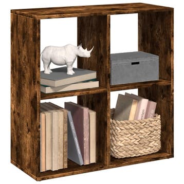 vidaXL Kamerscherm / boekenkast 69,5x29x69,5 cm hout gerookt, Verzenden, Nieuw