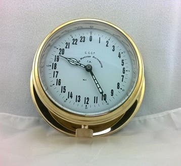 Scheepsklok - Soviet 24-Hour Marine Ship Clock – USSR – 1950