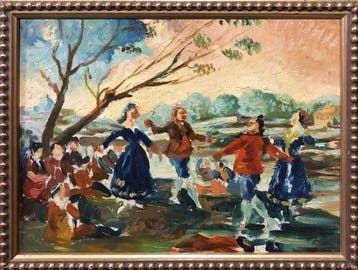 École Espagnole (c. 1950), Daprès Francisco de Goya - Danse