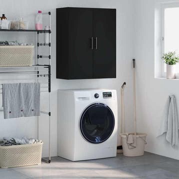 vidaXL Bovenkast 69,5x34x90 cm zwart, Huis en Inrichting, Verzenden, Nieuw