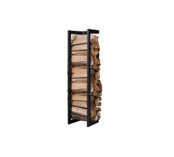 Lendo Online Brandhoutrek Wand 25x25x100 cm Zwart Staal, Verzenden