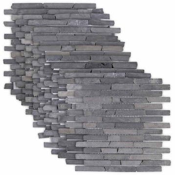 vidaXL Mozaïektegels Grijs 30 x 30 cm Marmer, Verzenden, Nieuw