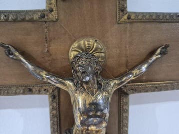 Crucifix - Brons, Hout - 1910-1920 - .