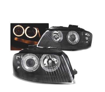 PHARES AUDI A3 8P 03-08 ANGEL EYES FOND NOIR, Verzenden