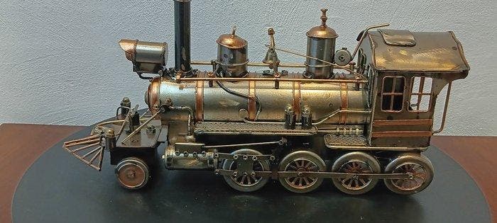 grote decoratieve trein metaal handmade 35 cm - Modeltrein, Antiek en Kunst, Kunst | Designobjecten
