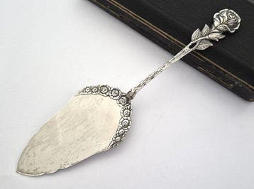 Serveur de gâteaux - Argent 800 - 1950-1960 - modèle, Antiquités & Art