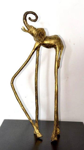 Abdoulaye Derme - sculptuur, Eléphant Le géant des rêves -