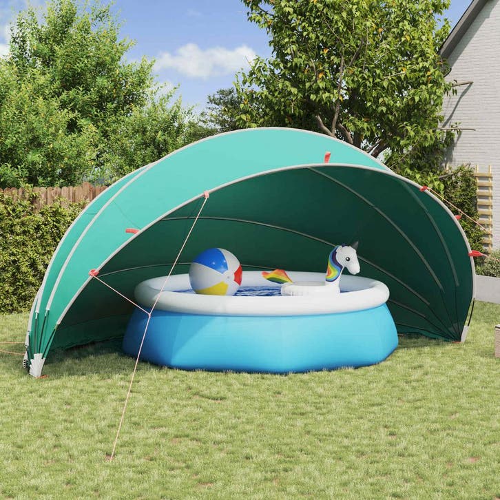 vidaXL Zwembadkoepel 500 x 500 x 236 cm 185T polyester met, Jardin & Terrasse, Piscines, Envoi