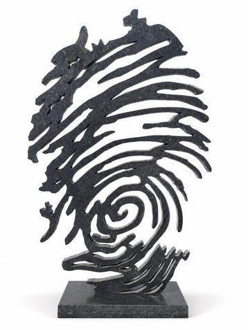 sculptuur, Impronta digitale - 60 cm - Graniet